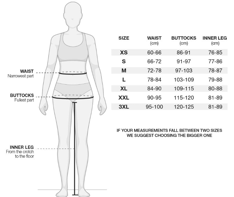 Shima textile women pants size charts